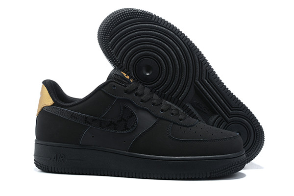Women's Air Force 1 Low Top Black Shoes 091